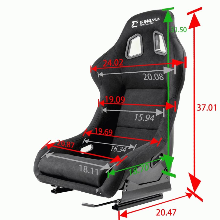 6 Sigma Sim Racing GTRバケットシート シートスライダー標準 6 Sigma Sim Racing GTRバケットシート シートスライダー標準