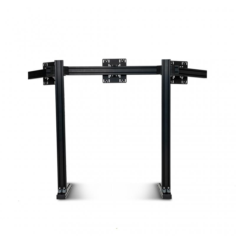 6 Sigma Sim Racing アルミトリプルモニタースタンド : Sim 6 Sigma Sim Racing アルミトリプルモニタースタンド : Sim
