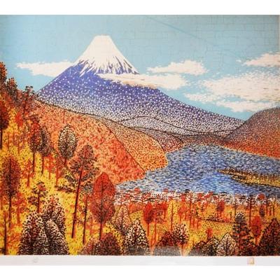 おトク 山下清 日本平からの富士 ジクレ １２号大 額装 風景 切り絵 横須賀市 B15e61 Studio J Co