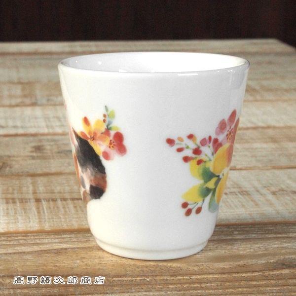 ネコ雑貨 食器 花猫湯呑 湯呑み茶碗 CAT キャット 食器  F |  | 04