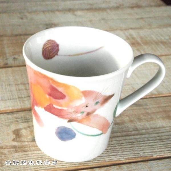 ネコ雑貨 食器 モコ猫マグカップ 青紫猫おすまし ラベンダー CAT キャット 食器  F |  | 12