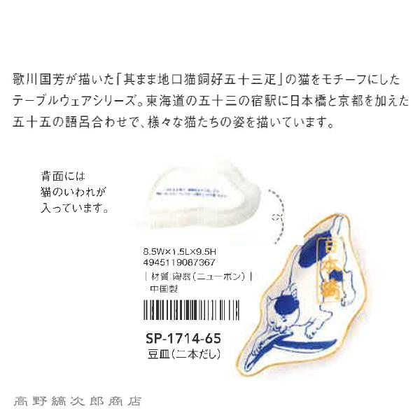 豆皿 歌川国芳 猫飼好五十三疋ねこ皿 和食器 CAT 雑貨 プレート 食器  F |  | 02