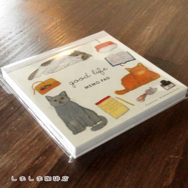 米津祐介 スクエアメモ ネコ  CAT【レターパックプラス可20個・レターパックライト可10個・メール便可5個まで】B |  | 02