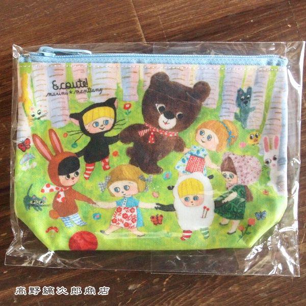 E.スリムマチ付きポーチ 森であそぶ ecoute! エクート 猫 ねこ CAT【レターパックプラス可20個まで・レターパックライト可10個まで・メール便可5個まで】B | 