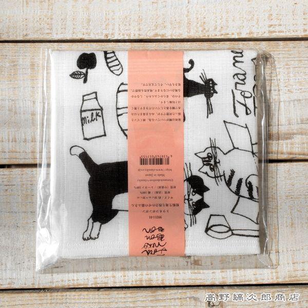 トラネコボンボンかや生地猫ふきん  CAT ねこ【レターパックプラス可20個まで・レターパックライト可10個まで・メール便可5個まで】B |  | 03