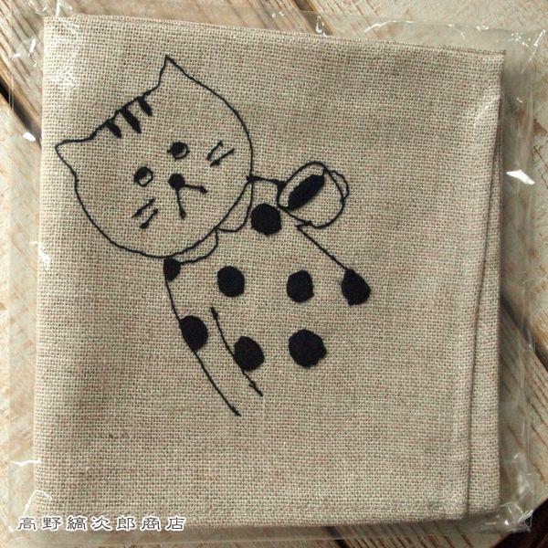 菅原しおんリネンの刺繍お弁当包み 1枚 ねこ 猫【レターパックプラス可20個まで・レターパックライト可10個まで・メール便可5個まで】B |  | 01