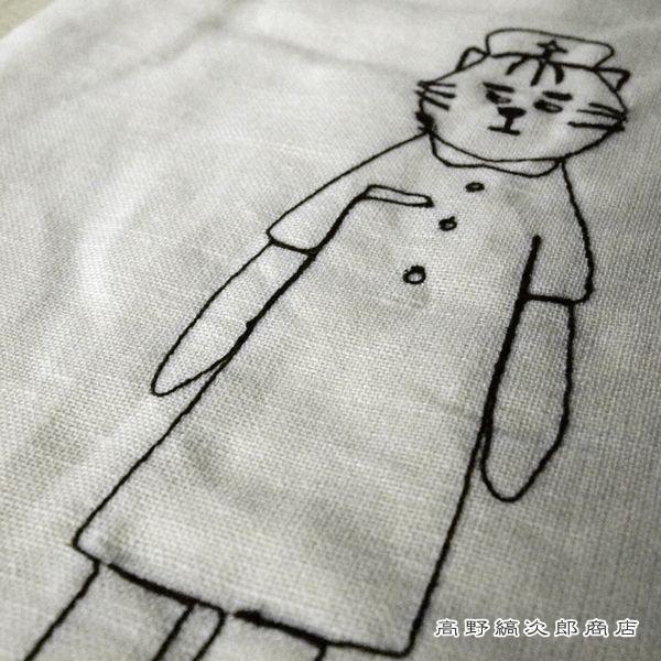 菅原しおん リネンの刺繍ミニバッグ ナース cat ホワイト白 ねこ【レターパックプラス可20個まで・レターパックライト可10個まで・メール便可5個まで】B |  | 16