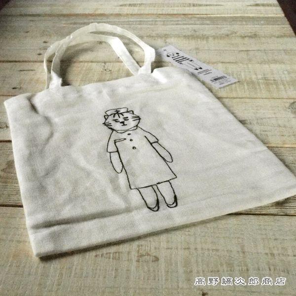 菅原しおん リネンの刺繍ミニバッグ ナース cat ホワイト白 ねこ【レターパックプラス可20個まで・レターパックライト可10個まで・メール便可5個まで】B |  | 02