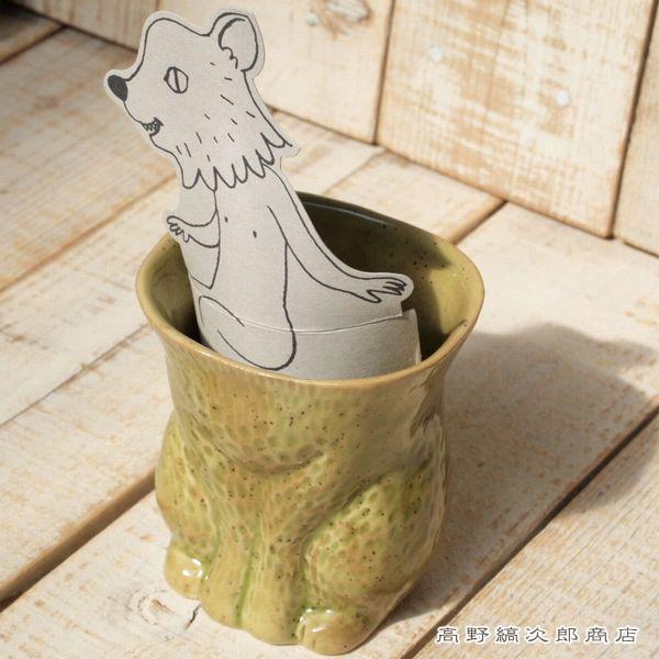 猫マグカップ 食器 KIYATA 脱ぎたて毛皮カップ ネコ モスグリーン  CAT コーヒーカップ ねこ雑貨 F |  | 01