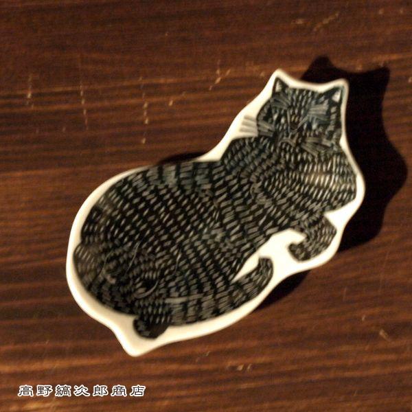 ネコ皿 KATAKATA印判手豆皿 黒猫 CAT 雑貨 プレート 食器  F |  | 04