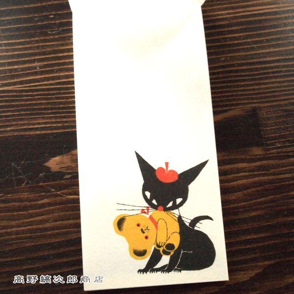 黒ねこ意匠 一筆箋 たて 文房具【レターパックプラス可20個まで・レターパックライト可10個まで・メール便可5個まで】B |  | 07