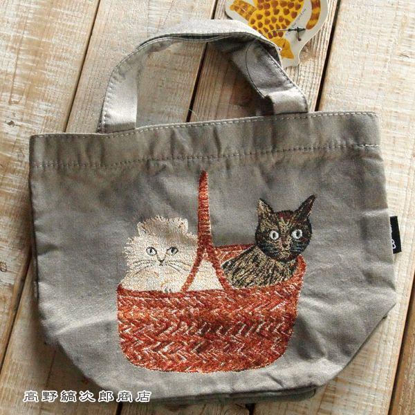 松尾ミユキ ミニボートバッグ・ポーチ GY 1個 cat 猫 雑貨【レターパックプラス可2個まで】E |  | 04