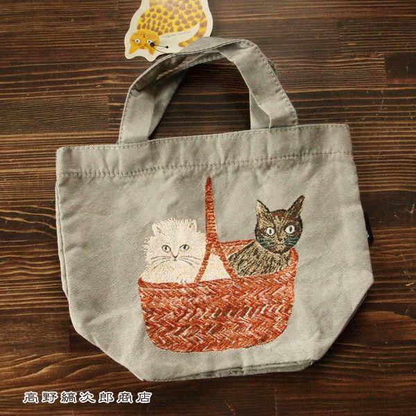 松尾ミユキ ミニボートバッグ・ポーチ GY 1個 cat 猫 雑貨【レターパックプラス可2個まで】E |  | 07