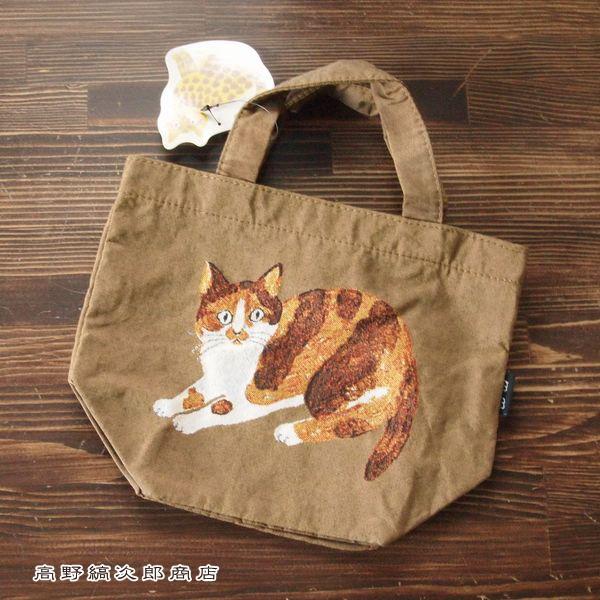 松尾ミユキ ミニボートバッグ・ポーチ BR ブラウン 1個 cat 猫 雑貨【レターパックプラス可2個まで】E |  | 07