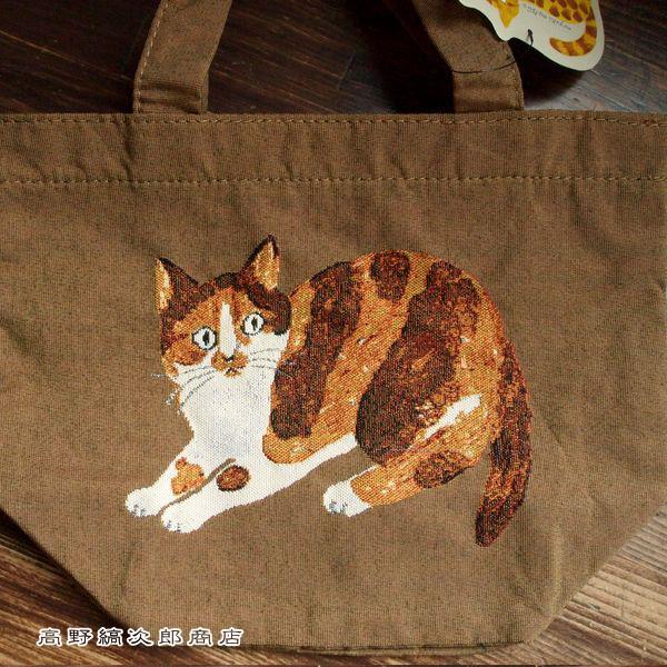 松尾ミユキ ミニボートバッグ・ポーチ BR ブラウン 1個 cat 猫 雑貨【レターパックプラス可2個まで】E |  | 08