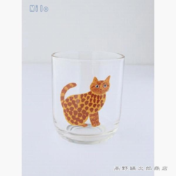 松尾ミユキ グラス 160ml Miloオレンジ 猫 雑貨 F | 