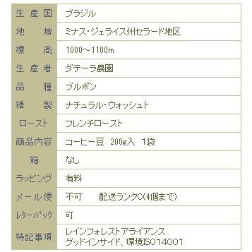 マカウバデシーマ農園/フレンチロースト/ブラジル【コーヒー豆 200g】【レターパックプラス可4個まで】【レターパックライト可2個まで】D |  | 03