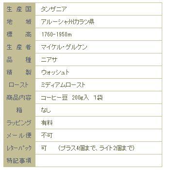 ブラックバーン農園  タンザニア 【ミディアムロースト コーヒー豆 200g】【レターパックプラス可4個まで】【レターパックライト可2個まで】D |  | 08