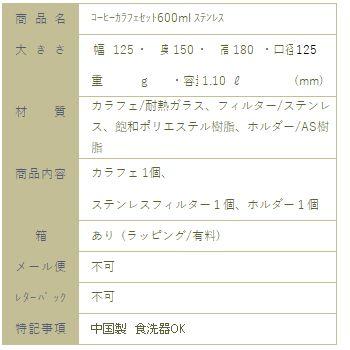 アウトレット! キントー SCS-04-CC-ST コーヒーカラフェセット600ml ステンレス 1〜4杯用 KINTO コーヒー 雑貨 珈琲 F |  | 10