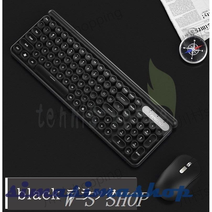 ワイヤレスキーボードマウスセットワイヤレス無線パソコンpc 携帯用キーボード静音設計軽量ワイヤレスキーボード英語us配列 人気デザイナー