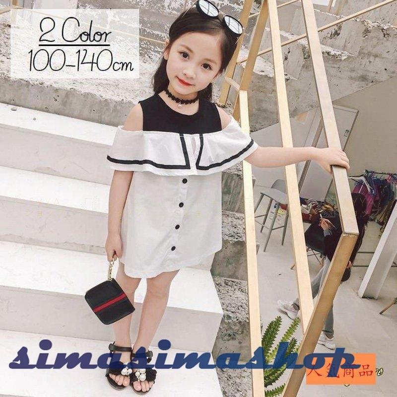ワンピース ノースリーブ キッズ 子供 女子 女の子 小学生 膝上丈 ショート ミニ ラウンドネック フェイクレイヤード 重ね着風 ギンガム チェック Bw Simasimashop 通販 Yahoo ショッピング