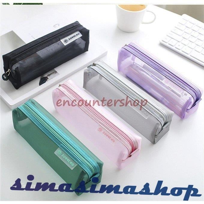 21年新作 ペンケース 筆箱 ペンポーチ 薄型 透明 メッシュ メンズ レディース 学生 小物入れ シンプル おしゃれ 2個買うと1個おまけ共3個発送 Bw Simasimashop 通販 Yahoo ショッピング