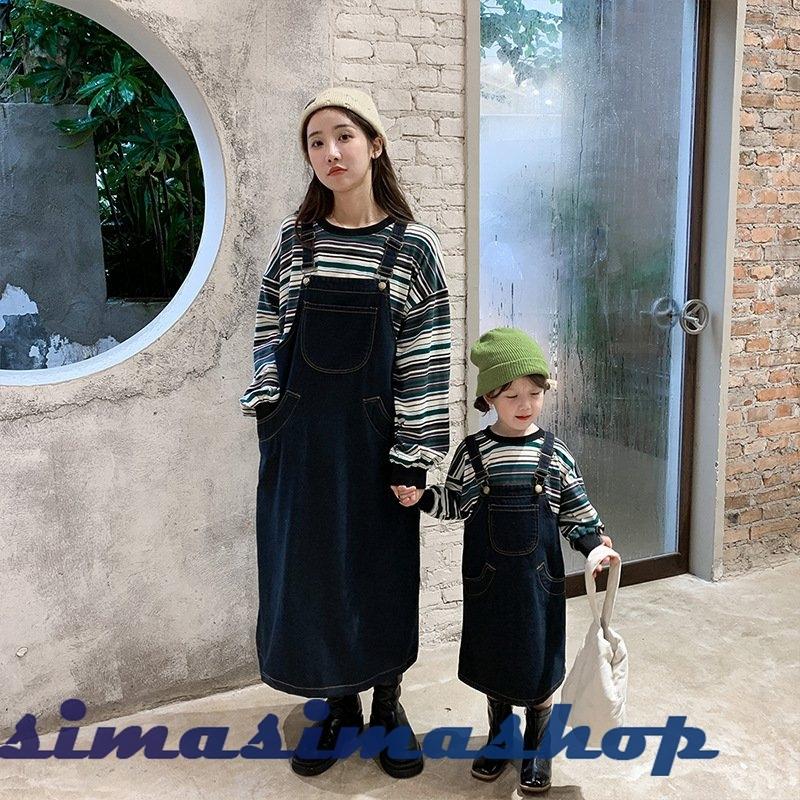 ママとお揃い 娘とペアルック ママリンクコーデ 親子お揃い デニムワンピース 女の子 子供服 春秋 シンプル おしゃれ カジュアル おでかけ お揃い 子供服 Bw Simasimashop 通販 Yahoo ショッピング