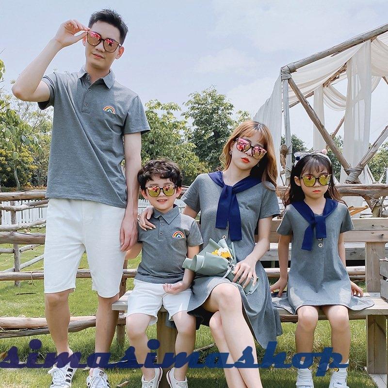 親子コーデ 親子 ペアルック 夏 メンズ パパママと子供お揃い レディース ワンピース Tシャツ 親子ワンピース Tシャツ キッズ 男の子 女の子 親子ペアルック Bw Simasimashop 通販 Yahoo ショッピング