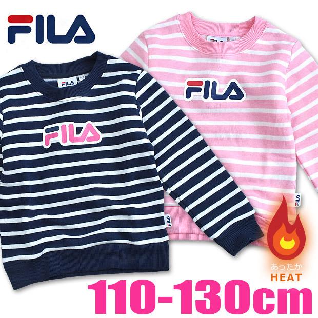 Fila フィラ 裏起毛 トレーナー ボーダー キッズ 女の子 110cm 1cm 130cm 長袖 スウェット スエット かわいい 子供服 女子 ガールズ F 8452 メール便送料無料 F 8452 シメファブリック 通販 Yahoo ショッピング