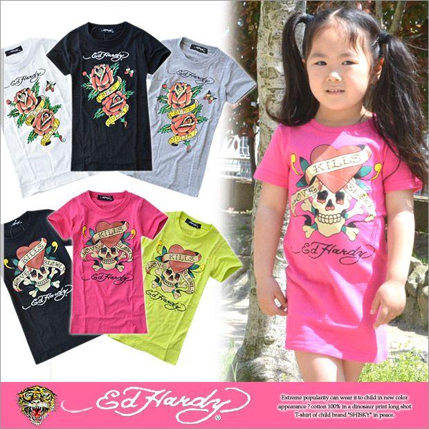エドハーディー 子供服 女の子 ワンピース Ed Hardy エド ハーディー ミニワンピース 半袖 アメカジ カットソー ジュニア ブランド Tシャツ 丈長 ロング丈 Sf Ed 24 05 シメファブリック 通販 Yahoo ショッピング