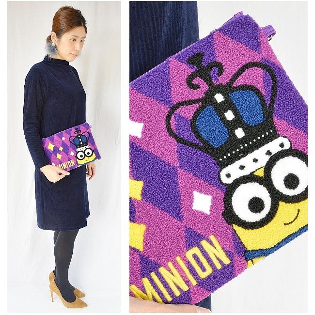 Minion ミニオンズ バッグ ショルダー クラッチ ポーチ 2way ミニオン 怪盗グルー さがら織り シェニール 刺繍 送料無料 Sf M Sagaraori シメファブリック 通販 Yahoo ショッピング