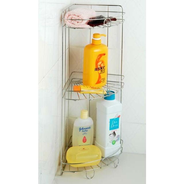 バスコーナー ラック 3段 シャンプーラック バスラック ステンレス