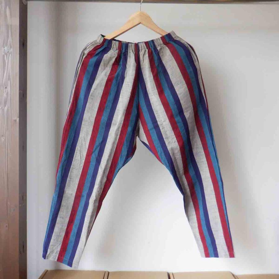 再入荷】YAMMA ヤンマ産業 会津木綿 ふわっとパンツ 縞 AFW-PT 9 再入荷】YAMMA ヤンマ産業 会津木綿 ふわっとパンツ 縞 AFW-PT 9