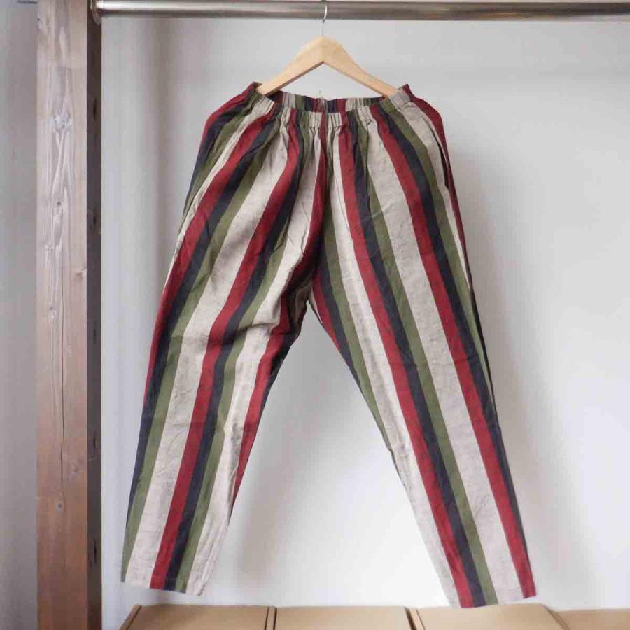 再入荷】YAMMA ヤンマ産業 会津木綿 ふわっとパンツ 縞 AFW-PT 9 再入荷】YAMMA ヤンマ産業 会津木綿 ふわっとパンツ 縞 AFW-PT 9