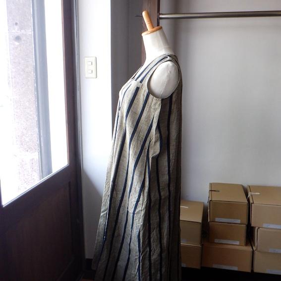 新品●ヤンマ産業●ノースリーブブラウス●ショート丈●ゴールド●会津木綿 YAMMA