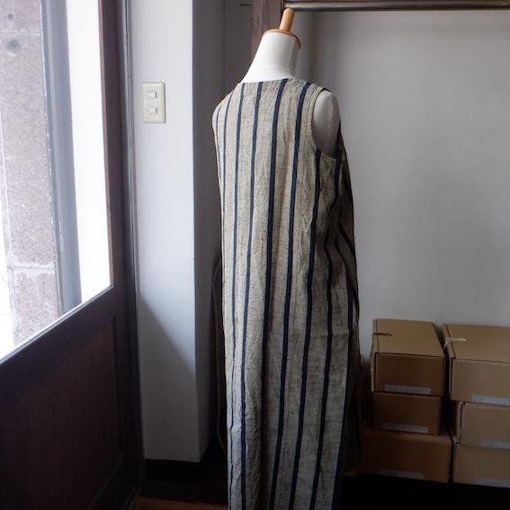 YAMMA ヤンマ産業 会津木綿ジレ風ワンピース AGL-OP 2 colors : Simon