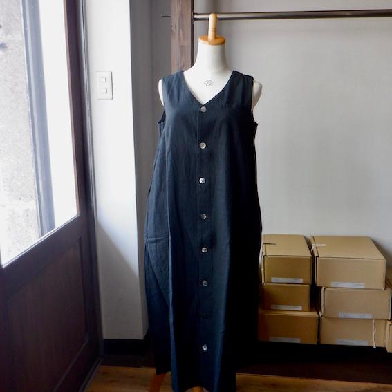 YAMMA ヤンマ産業 会津木綿ジレ風ワンピース AGL-OP 2 colors : Simon