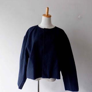 ヤンマ産業　会津木綿　ノーカラージャケット 再入荷】YAMMA ヤンマ産業 会津木綿リバーシブルジャケット 2