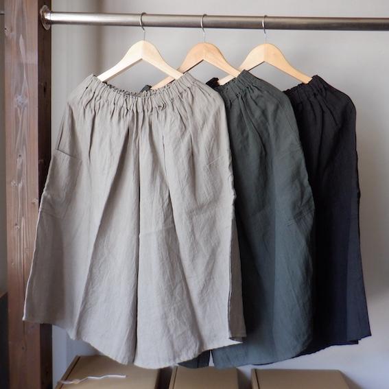 YAMMA ヤンマ産業 天日リネンキュロットパンツ cr-pt 3 colors : Simon