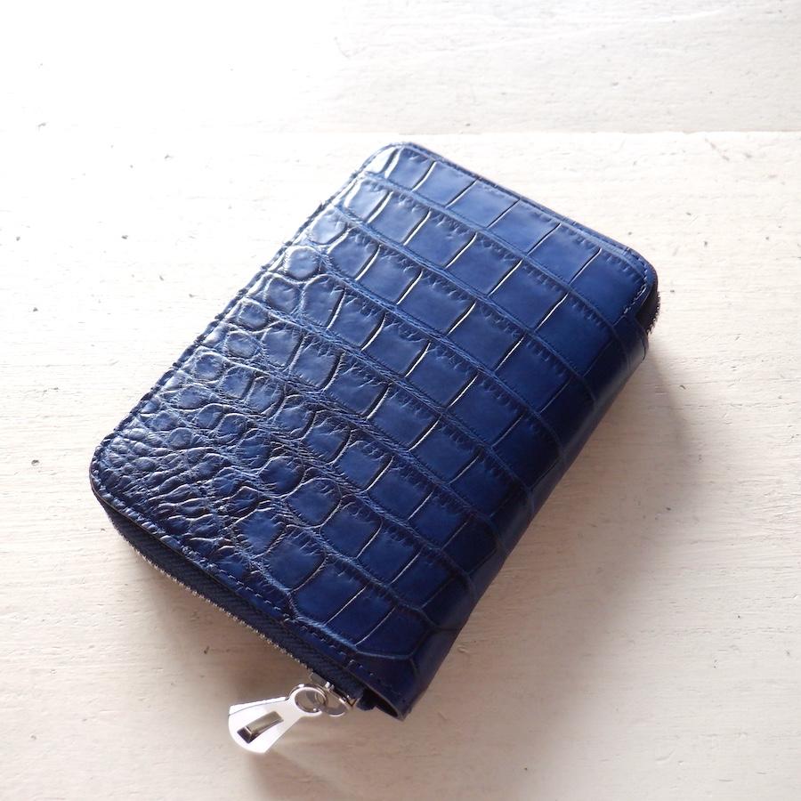 【再入荷】現物画像 ITTI イッチ CRISTY STUFFING MIDDLE WLT.5 croco クリスティースタッフィングミドルウォレットクロコ / 藍 柄C | 