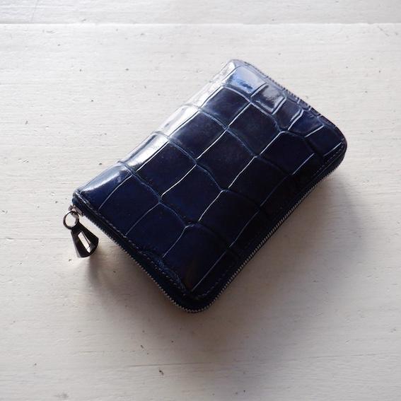 【再入荷】現物画像 ITTI イッチ CRISTY STUFFING MIDDLE WLT.5 croco クリスティースタッフィングミドルウォレットクロコ / 藍 柄C |  | 11