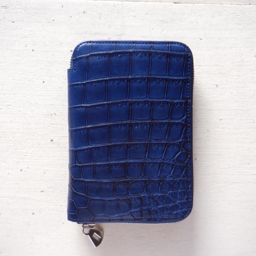 【再入荷】現物画像 ITTI イッチ CRISTY STUFFING MIDDLE WLT.5 croco クリスティースタッフィングミドルウォレットクロコ / 藍 柄C |  | 07