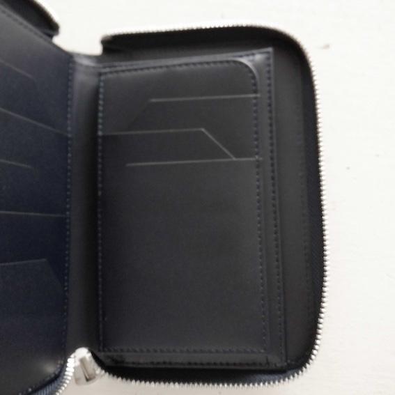 【再入荷】現物画像 ITTI イッチ CRISTY STUFFING MIDDLE WLT.5 croco クリスティースタッフィングミドルウォレットクロコ / 藍 |  | 09