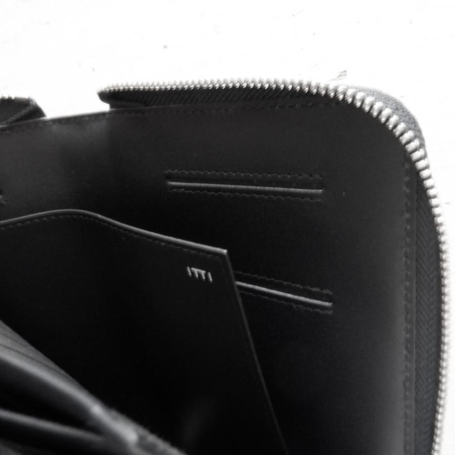 【再入荷】現物画像 ITTI イッチ CRISTY STUFFING MIDDLE WLT.5 croco クリスティースタッフィングミドルウォレットクロコ / black 柄B |  | 06
