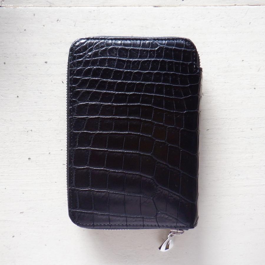 【再入荷】現物画像 ITTI イッチ CRISTY STUFFING MIDDLE WLT.5 croco クリスティースタッフィングミドルウォレットクロコ / black 柄B |  | 08