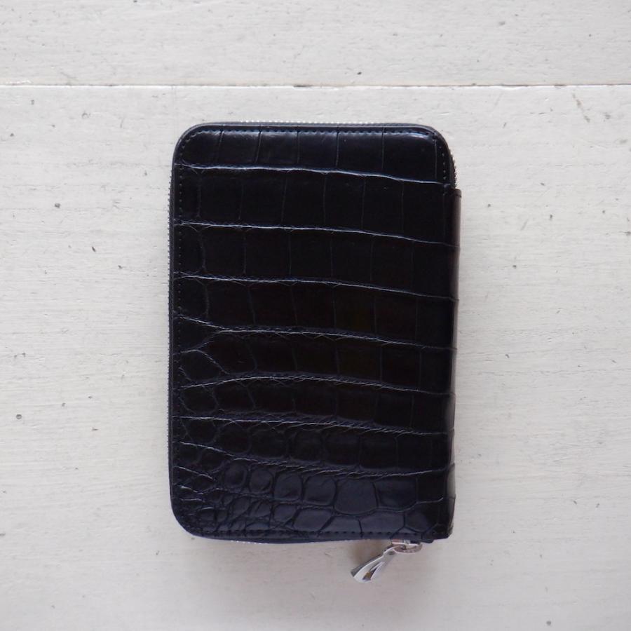 【再入荷】現物画像 ITTI イッチ CRISTY STUFFING MIDDLE WLT.5 croco クリスティースタッフィングミドルウォレットクロコ / black 柄A |  | 08