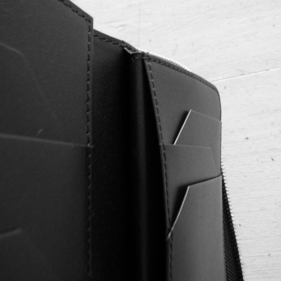 【再入荷】現物画像 ITTI イッチ CRISTY STUFFING MIDDLE WLT.5 croco クリスティースタッフィングミドルウォレットクロコ / black |  | 09