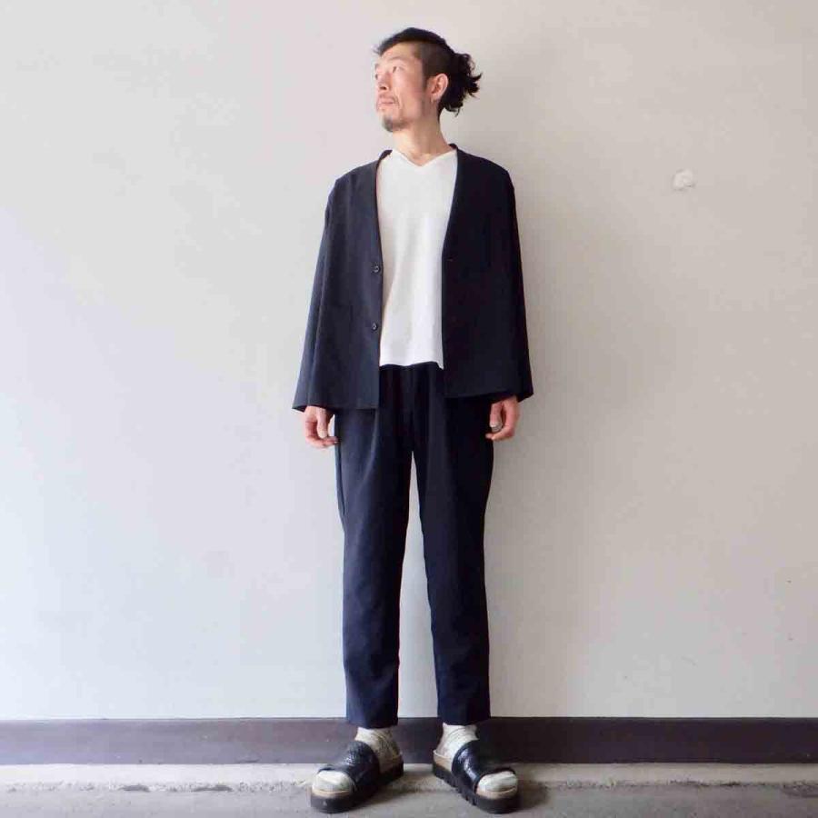 再入荷】LA MOND. ラモンド SHARI JACKET no collar シャリ 再入荷】LA MOND. ラモンド SHARI JACKET no collar シャリ
