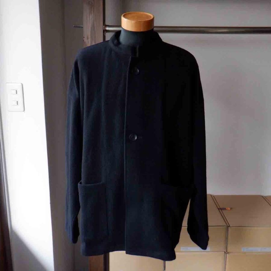 【エシカルプライス】定価31,680円 LA MOND. ラモンド STAND SHAWL COVERALL スタンドショールカバーオール black LM-O-092 | 