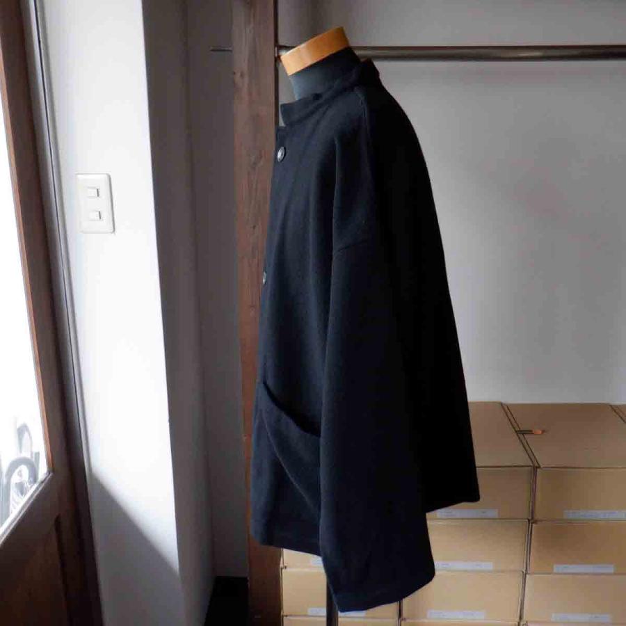 【エシカルプライス】定価31,680円 LA MOND. ラモンド STAND SHAWL COVERALL スタンドショールカバーオール black LM-O-092 |  | 01